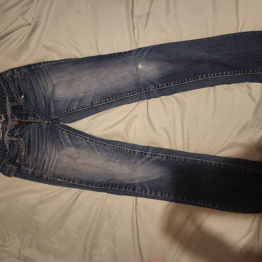Womans Size 2 American Eagle Outfitters Blue Jeans (Skinny) Like New